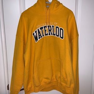 Oversized University of Waterloo UW Yellow Hoodie